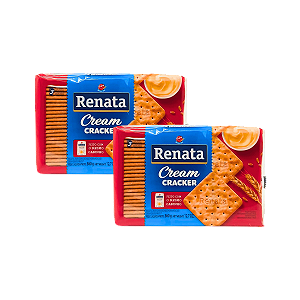 Biscoito Cream Cracker 360g Renata - Kit 2 Unidades