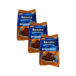 Mistura para Bolo Sabor Brigadeiro 400g Renata - Kit 3 Unidades
