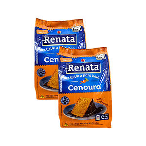 Mistura para Bolo Sabor Cenoura 400g Renata - Kit 2 Unidades