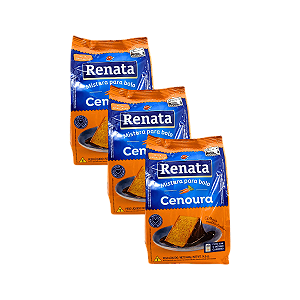 Mistura para Bolo Sabor Cenoura 400g Renata - Kit 3 Unidades