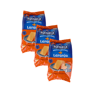 Mistura para Bolo Sabor Laranja 400g - Kit 3 Unidades