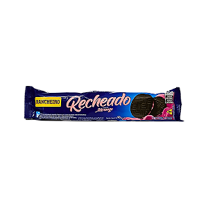 BISCOITO RECHEADO CHOCOLATE COM MORANGO VEGANO ZERO LACTOSE RANCHEIRO 90G
