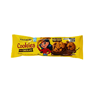 COOKIES BAUNILHA GOTAS DE CHOCOLATE ZERO LACTOSE E VEGANO 60G RANCHEIRO