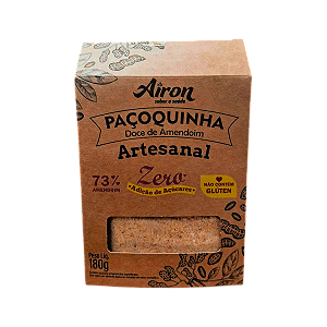 PAÇOQUINHA ARTESANAL ZERO S/ GLUTEN E S/ LACTOSE 180G AIRON