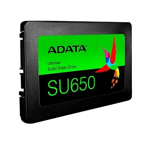SSD 240GB Adata SU650, SATA, Leitura: 520MB/s e Gravação: 450MB/s
