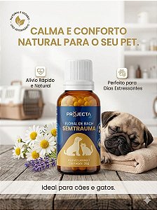 Floral De Bach Semtrauma Projecta Pet Medo E Traumas Cão Gato 26g