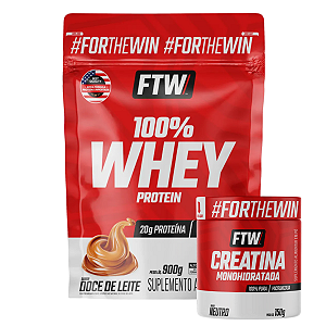 100% WHEY PROTEIN REFIL 900G FTW + CREATINA MONOHIDRATADA 150G FTW