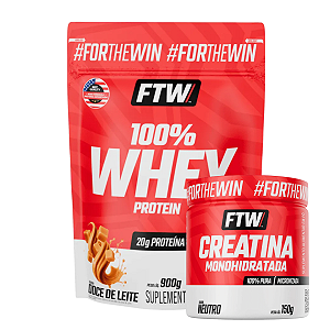 100% WHEY PROTEIN REFIL 900G FTW + CREATINA MONOHIDRATADA 150G FTW
