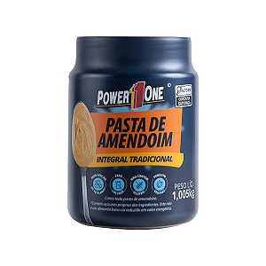 PASTA DE AMENDOIM TRADICIONAL INTEGRAL 1KG POWER 1 ONE