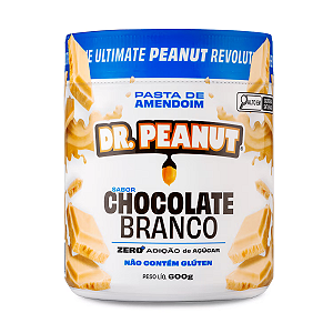 PASTA DE AMENDOIM 600G DR. PEANUT CHOCOLATE BRANCO