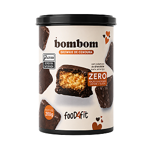 BOMBOM DE CENOURA COM COBERTURA DE CHOCOLATE MEIO AMARGO 200G FOOD4FIT