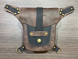 MOTORCYCLE BAG MARROM E PRETA