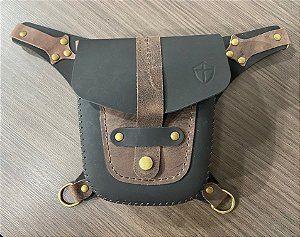 MOTORCYCLE BAG PRETA E MARROM