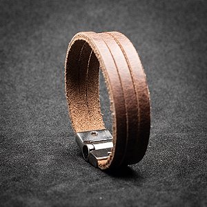 PULSEIRA 3 TIRAS MARROM