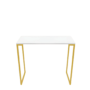 Aparador Estilo Buffet Industrial Pés Em Aço Dourado Off White Vintage – Ideal para Sala, Jantar ou Cantinho do Café