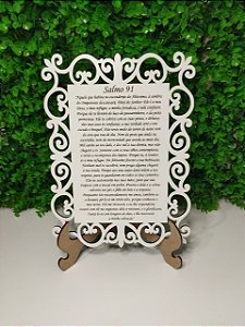 Quadro personalizado a laser com o Salmo 91