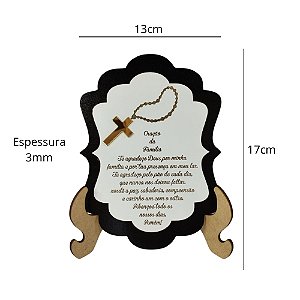 Quadro Oração da Família - Personalizado a laser