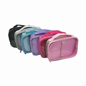 ESTOJO ORGANIZADOR - GLITTER - 23X18X5 - CORES