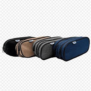 ESTOJO MULTIUSO OVAL LISO 3 ZÍPERES