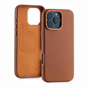 CAPA COURO PARA IPHONE 16 PRO MAX - LIVU FINE