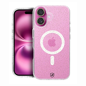 CAPA MAGSAFE GLITTER + LENTE GLITTER PARA IPHONE 16