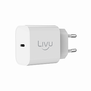 CARREGADOR LIVU TURBO QC 3.0 TIPO C - BRANCO