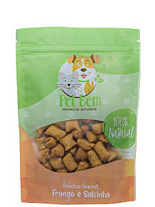 Biscoito Gourmet Frango e Salsinha 100g - Pet Bem