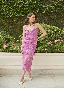 Vestido Renda Babados