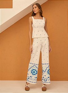 Conjunto Top E Calça Estampado