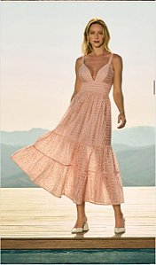 VESTIDO MIDI PALA DRAPEE