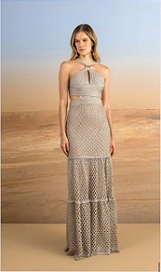 VESTIDO VAZADO TRICOT PAETE