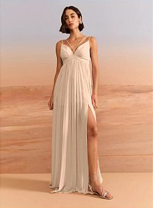 Vestido Longo Alças Cruzadas