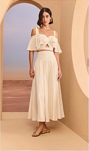 CONJUNTO TOP E SAIA CREPE PAOLA
