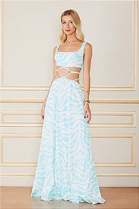 Vestido longo Chiara zebra