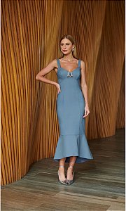 VESTIDO MIDI TROMPETE