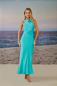 Vestido Mídi Stephany Decote Costas Acqua