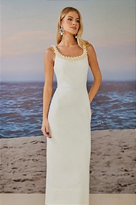 Vestido Mídi Ana Bordado