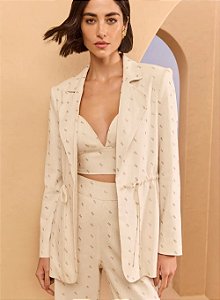 Blazer Com Ajuste Na Cintura