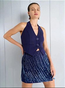 CONJUNTO COLETE E SAIA CURTA