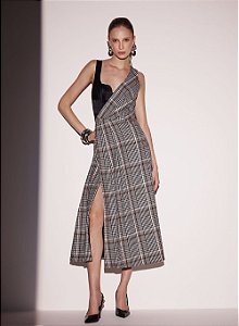 VESTIDO MIDI TWEED XADREZ