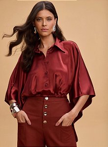 Camisa Elegante Acetinada