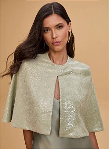 Pelerine Veludo Com Paetê