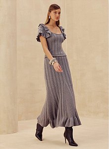 Conjunto Tricot Blusa E Saia