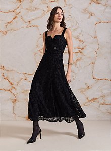 VESTIDO MIDI RENDA