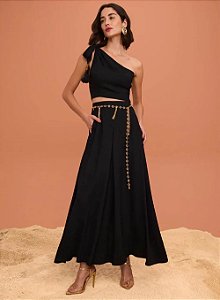CONJUNTO TOP E SAIA PREGA