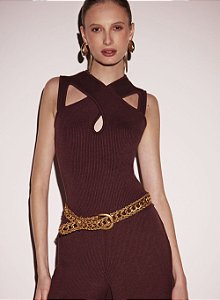 CONJUNTO CALÇA E BLUSA CRUZADA