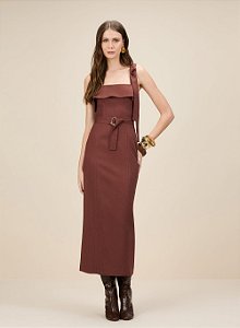 VESTIDO TUBO COM CINTO