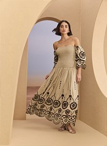 VESTIDO MIDI CORPO LASTEX