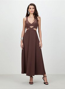 VESTIDO MIDI FAIXA PATOU