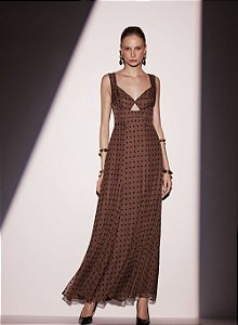 VESTIDO MIDI DECOTE VAZZADO
